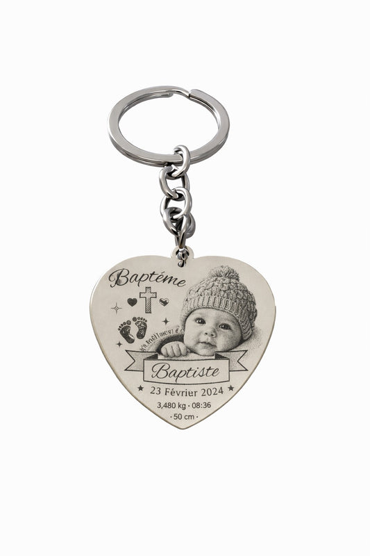 Porte-clés grand coeur