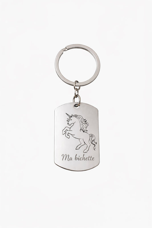 Petit porte-clés plaque militaire