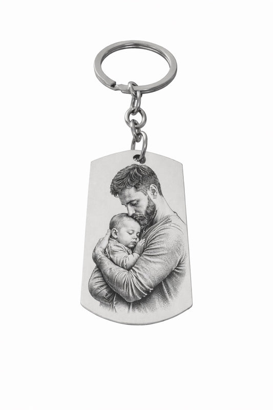 Grand porte-clés plaque militaire