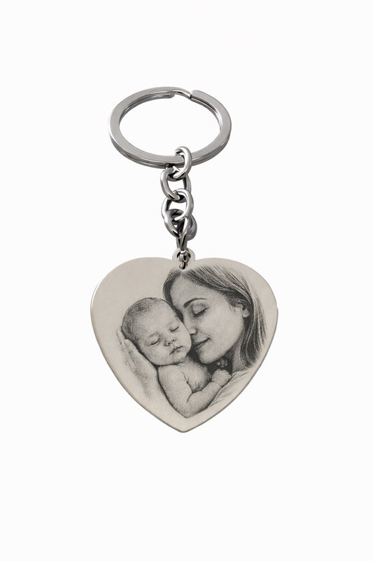 Porte-clés grand coeur