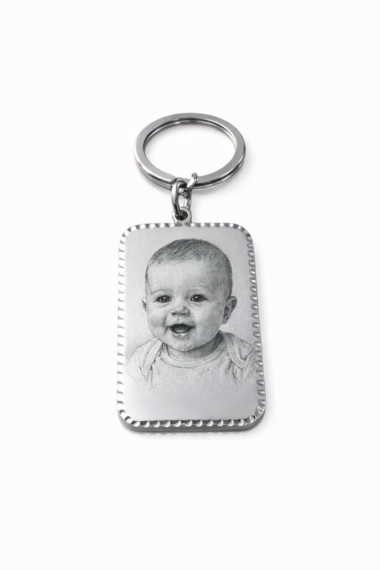 Grand porte-clés ciselé